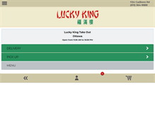 Tablet Screenshot of luckykingtakeout.com